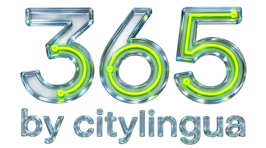 365 by citylingua - Logo jazykové školy pro roční kurzy angličtiny, němčiny a češtiny